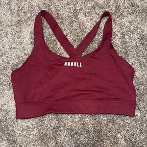 NOBULL Maroon Crossback Light-Support Sports Bra